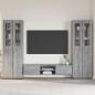 Preview: ARDEBO.de - TV-Schrankset mit Schubladen Graues Sonoma Holzwerkstoff