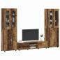 Preview: TV-Schrankset mit Schubladen mit Regal Altholz Holzwerkstoff