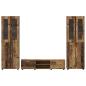 Preview: TV-Schrankset mit Schubladen mit Regal Altholz Holzwerkstoff