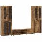 Preview: TV-Schrankset mit Schubladen mit Regal Altholz Holzwerkstoff