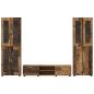 Preview: TV-Schrankset mit Schubladen mit Regal Altholz Holzwerkstoff