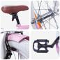 Preview: Kinderfahrrad 20 Zoll für 6-11 Jahre alt Hellrosa