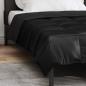 Preview: Sommerdecke Schwarz 140 x 200 cm Satin und Mikrofaser