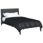 Preview: ARDEBO.de - Sommerdecke Schwarz 220 x 140 cm Satin und Mikrofaser