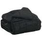 Preview: Sommerdecke Schwarz 220 x 140 cm Satin und Mikrofaser