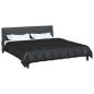 Preview: Sommerdecke Schwarz 220 x 240 cm Satin und Mikrofaser