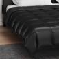 Preview: Sommerdecke Schwarz 220 x 240 cm Satin und Mikrofaser
