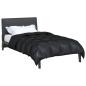 Preview: Winterbettdecke Schwarz 200 x 135 cm Satin und Mikrofaser
