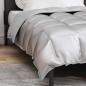 Preview: Winterbettdecke Silber 200 x 155 cm Satin und Mikrofaser