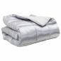 Preview: ARDEBO.de - Winterbettdecke Silber 220 x 200 cm Satin und Mikrofaser