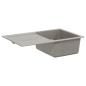 Preview: Waschbecken Grau 780 x 500 mm 80% Quarz und 20% Harz
