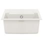 Preview: Waschbecken Weiß 620 x 500 mm 80% Quarz und 20% Harz