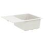 Preview: Waschbecken Weiß 620 x 500 mm 80% Quarz und 20% Harz