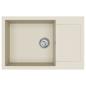 Preview: Waschbecken Beige 780 x 500 mm 80% Quarz und 20% Harz