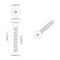 Preview: Schraube 5143 stk. Zink-beschichtet 5 x 40 mm Eisen