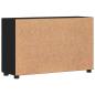 Preview: Sideboard mit Regal Schwarz 88,5 x 30,5 x 55,5 cm Holzwerkstoff