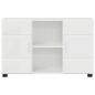 Preview: Sideboard Hochglanz Weiß 88,5 x 30,5 x 55,5 cm Holzwerkstoff