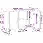 Preview: Sideboard mit Regal Altholz 88,5 x 30,5 x 55,5 cm Holzwerkstoff