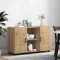 Preview: ARDEBO.de - Sideboard Artisan-Eiche 88,5 x 30,5 x 55,5 cm Holzwerkstoff