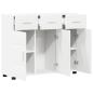 Preview: Sideboard mit Regal Weiß 88,5 x 30,5 x 73 cm Holzwerkstoff