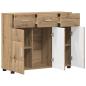 Preview: Sideboard Artisan-Eiche 88,5 x 30,5 x 73 cm Holzwerkstoff