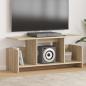 Preview: ARDEBO.de - TV-Ständer 102 x 35 x 45 cm Sonoma-Eiche Holzwerkstoff