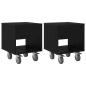 Preview: Nachttisch 2 pcs Schwarz Eichen-Optik 40,5 x 40 x 48 cm