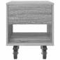 Preview: ARDEBO.de - Nachttisch Graues Sonoma 40,5 x 40 x 48 cm Holzwerkstoff