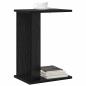 Preview: Beistelltisch Schwarz Eichen-Optik 35 x 25 x 50 cm