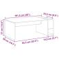 Preview: Couchtisch Artisan-Eiche 101,5 x 50 x 37 cm Holzwerkstoff