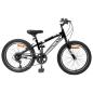 Preview: ARDEBO.de - Mountainbike 24 Zoll 6-Speed für 8-12 Jahre Schwarz