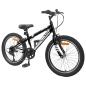 Preview: Mountainbike 24 Zoll 6-Speed für 8-12 Jahre Schwarz