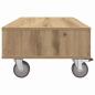 Preview: Beistelltisch mit Rädern Artisan-Eiche 90 x 50 x 30 cm