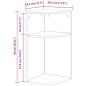Preview: Beistelltisch Sonoma-Eiche 29,6 x 29,6 x 60 cm Holzwerkstoff
