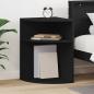 Preview: ARDEBO.de - Beistelltisch Schwarz 39,7 x 39,7 x 60 cm Holzwerkstoff