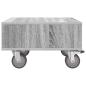 Preview: Beistelltisch mit Rädern Graues Sonoma 50 x 50 x 30 cm