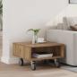 Preview: ARDEBO.de - Beistelltisch mit Rädern Artisan-Eiche 50 x 50 x 30 cm