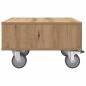 Preview: Beistelltisch mit Rädern Artisan-Eiche 50 x 50 x 30 cm