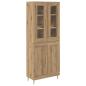 Preview: Highboard 2 pcs Artisan-Eiche 69,5 x 34 x 180 cm Holzwerkstoff