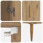 Preview: Highboard 2 pcs Artisan-Eiche 69,5 x 34 x 180 cm Holzwerkstoff
