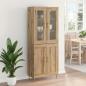 Preview: Highboard 2 pcs Artisan-Eiche 69,5 x 34 x 180 cm Holzwerkstoff