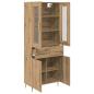 Preview: Highboard 2 pcs Artisan-Eiche 69,5 x 34 x 180 cm Holzwerkstoff