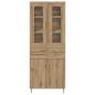 Preview: Highboard 2 pcs Artisan-Eiche 69,5 x 34 x 180 cm Holzwerkstoff