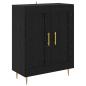 Preview: Highboard 2 pcs Schwarz Eichen-Optik 69,5 x 34 x 180 cm