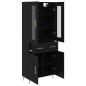 Preview: Highboard 2 pcs Schwarz Eichen-Optik 69,5 x 34 x 180 cm