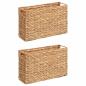 Preview: Zeitschriftenkörbe 2 pcs Natur 39 x 14 x 25 cm Wasserhyazinthe