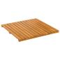 Preview: Badematte 2 stk. Natur 50 x 50 cm Massivholz Akazie