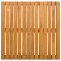 Preview: Badematte 2 stk. Natur 50 x 50 cm Massivholz Akazie