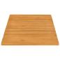 Preview: Badematte Uni Braun 59 x 40 cm Holz