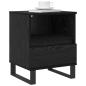 Preview: Bettschrank Schwarz Eichen-Optik 40 x 35 x 50 cm Holzwerkstoff